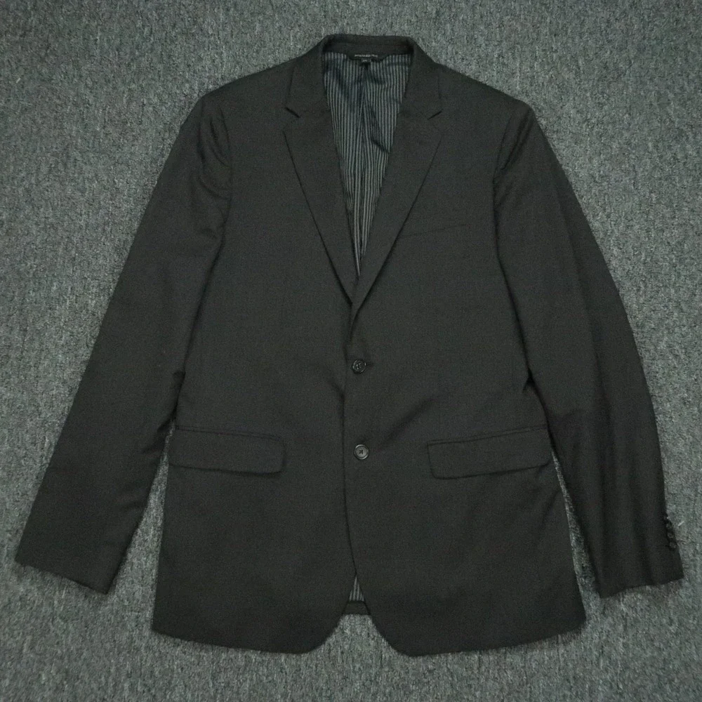 Banana Republic‎ Blazer Men 42L Dark Charcoal Wool Slim Fit Sport Coat
